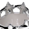 Set di 4 Svuotatasche Ceramica Stelle Bianco e Argento Design