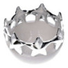 Set di 2 Svuotatasche Ceramica Stelle Bianco e Argento Design