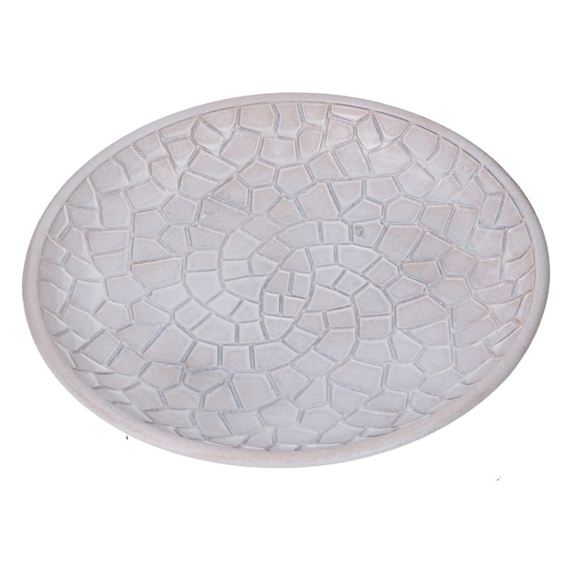 Set 4 Centrotavola Legno Bianco Ø29,5x3,5 cm Decorazioni Natale