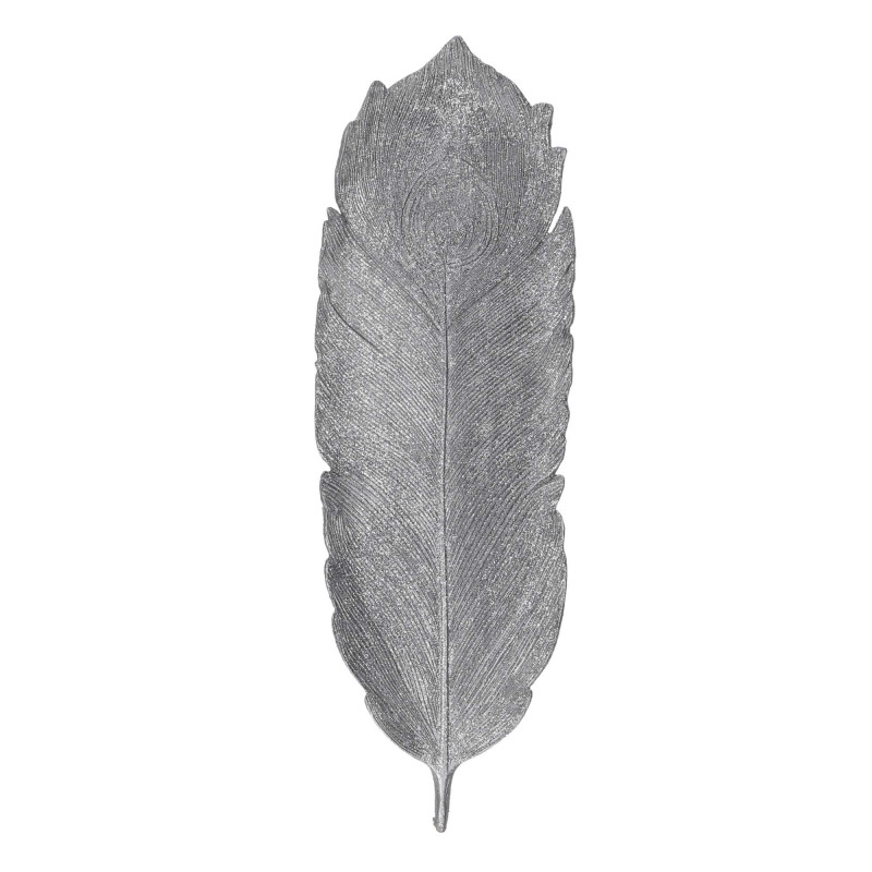 Set 2 Centrotavola Resina Piuma Argento 38x13 – Eleganza Tavola