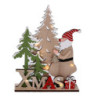 Set di 2 Babbi Natale Legno Rosso con LED 25,6 cm - Decorazioni