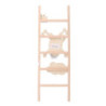 Set 2 Gnomi Legno su Scala Rosso 13,5x13x40 cm Decorazione