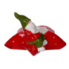 Set 4 Portacandele Ceramica Stella Rosso 11x11x8,5 cm Casa