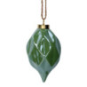 Set di 8 Sfere Ceramica Goccia Verde Ø6x11 cm Natale