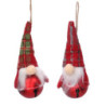 Set 6 Campanelli Metallo Gnomo Rosso Ø6x18,5 cm Natale