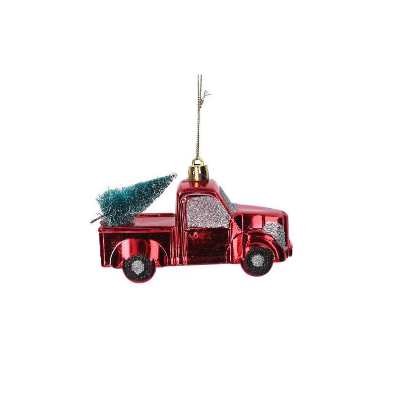 Set 4 Macchine Plastica Rosso 22,5x7x6 cm Decorazione Natale