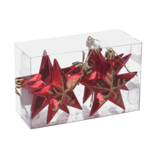 Zoom Set di 6 confezioni Stelle plastica 6 pz rosso cm 15x9,4x5,8