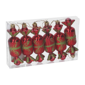 Zoom Set di 4 Caramelle plastica confezione 6 pz rosso cm 20x12x3,5