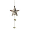 Set di 6 Stelle Metallo Oro 11-19-25 cm Decorazioni Natale