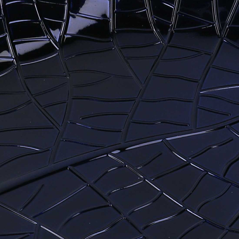 Set di 3 Svuotatasche Plastica Foglia Blu Design Moderno