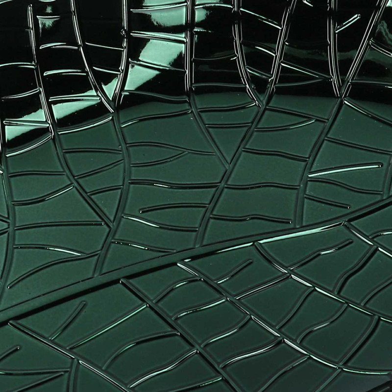 Set di 3 Svuotatasche Plastica Foglia Verde Design Moderno