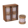 Set 2 Portatovaglioli Legno Rosso 11x11x5 cm Tavola Natalizia
