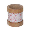 Set 2 Portatovaglioli Legno Rosso 11x11x5 cm Tavola Natalizia