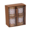 Set 2 Portatovaglioli Legno Rosso 11x11x5 cm Tavola Natalizia