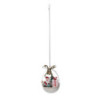 Set di 2 Sfere Metallo con Babbo Natale Crema Ø8 cm Decorazione