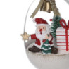 Set di 2 Sfere Metallo con Babbo Natale Crema Ø8 cm Decorazione