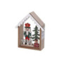 Set di 4 Soldatini Legno in Casetta Naturale 13,5 cm Decorazione