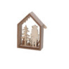 Set di 4 Soldatini Legno in Casetta Naturale 13,5 cm Decorazione