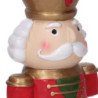 Set di 2 Soldatini Resina Busto Rosso 15 cm Decorazione Natale