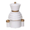Set di 2 Soldatini Resina Busto Bianco 16 cm Decorazione Natale