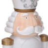 Set di 2 Soldatini Resina Busto Bianco 16 cm Decorazione Natale