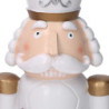 Soldatino Resina Busto Bianco e Oro 20 cm Decorazione Natale