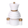 Soldatino Resina Busto Bianco e Oro 20 cm Decorazione Natale