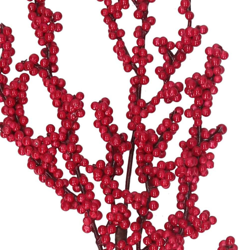 Set di 8 Rami Plastica Bacche Rosse 56 cm Decorazione Casa