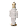 Set di 2 Soldatini Ceramica Bianco e Oro 7x4x20 cm Natale