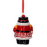 Set di 6 Soldatini Ceramica con Spada Rosso 5x4x7 cm Natale