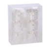 Set 4 Portatovaglioli Metallo Argento 6 pezzi Tavola Elegante