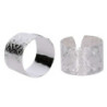 Set 4 Portatovaglioli Metallo Argento 6 pezzi Tavola Elegante