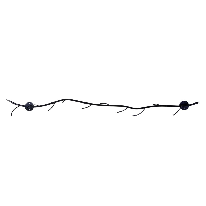 Set 2 Rami Espositore Metallo Nero 100x14x10 cm Decorazione