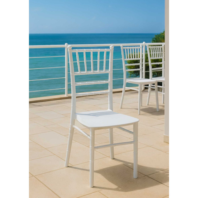 Sedia Resina Chiavari Bianca 40x43x90 cm Elegante e Resistente