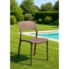Sedia Risto polipropilene tortora 47x52 h83 cm moderna e pratica