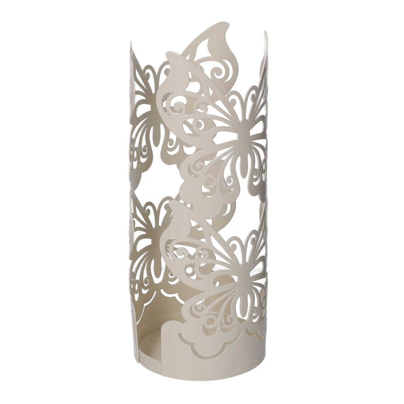 Portabicchiere Metallo Farfalla Crema Ø8x13,5 cm – Design raffinato casa