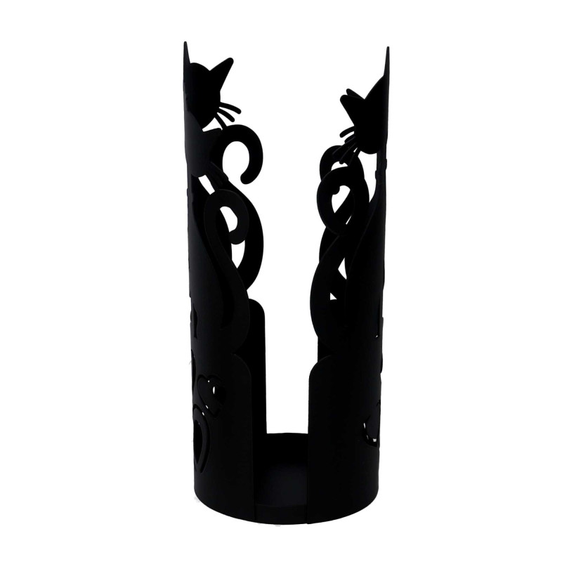 Portabicchiere Metallo Gatti Nero Ø8x13,5 cm – Design originale casa
