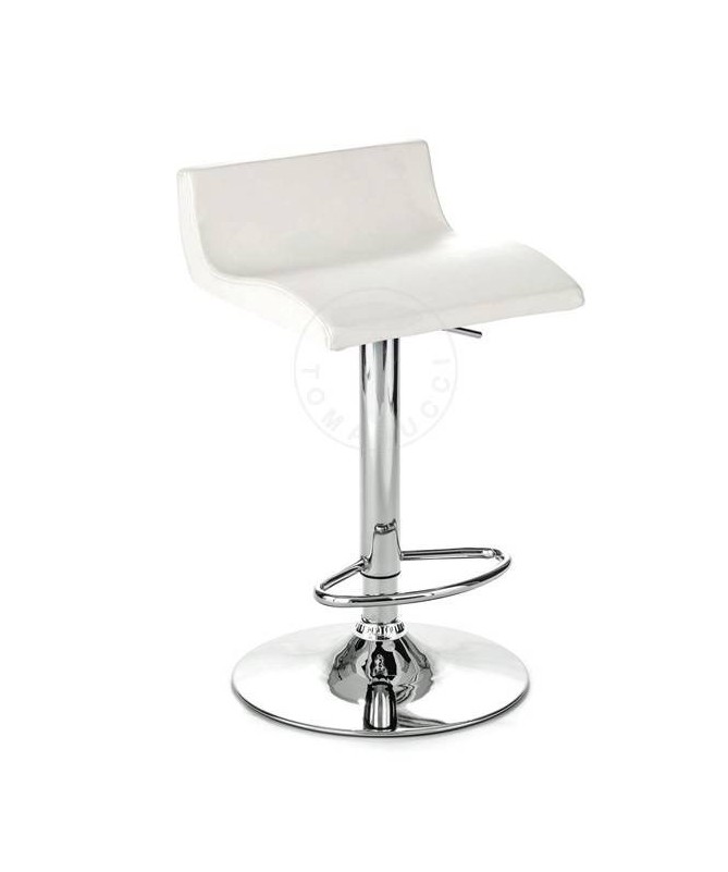 Sgabello in pelle sintetica Diva - set da 2 bianco