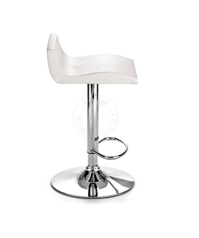 Sgabello in pelle sintetica Diva - set da 2 bianco
