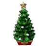 Albero resina innevato verde con LED 36x36x67 cm - Decorazione Natale