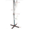 Ombrellone alluminio New Michigan 2x3 m sabbia palo laterale