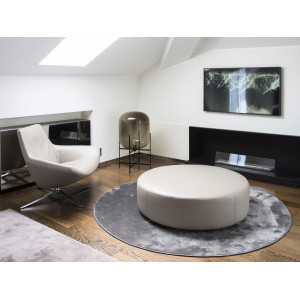 Biocamino da incasso 120cm fondale liscio moderno a bioetanolo