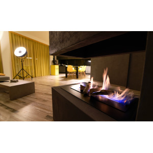 Biocamino classico trilato a bioetanolo da incasso elegante