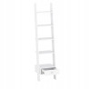 Scaffale a scala bianco 188x45x37 cm con cassetto moderno