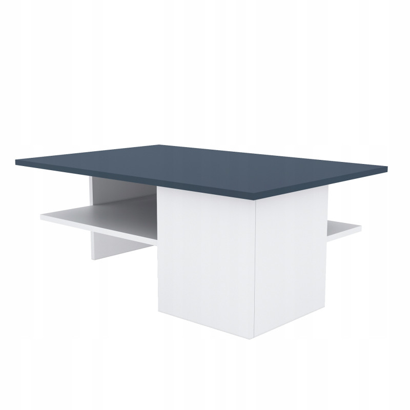 Tavolino da salotto 90x60 cm bianco grafite moderno