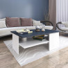 Tavolino da salotto 90x60 cm bianco grafite moderno