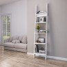 Mensola a scala bianca 189x45x29 cm per fiori e arredo casa