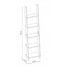 Mensola a scala bianca 189x45x29 cm per fiori e arredo casa