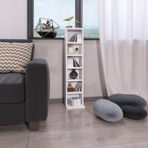 Zoom Porta CD/DVD 92cm Ripiani Regolabili Bianco