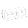 Mobile TV Wotan Rovere 120 cm moderno per soggiorno